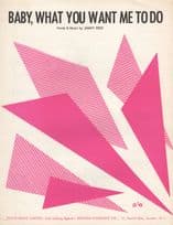 Jimmy Reed Baby What You Want Me To Do 1959 Rare UK Sheet Music