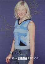 Jo Whiley DJ Glastonbury Festival BBC Radio 1 Hand Signed Photo