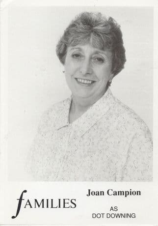 Joan Campion Families ITV Australian Soap Opera Cast Card Photo