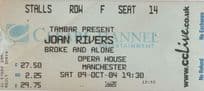 Joan Rivers Live Concert at Manchester 2004 Ticket