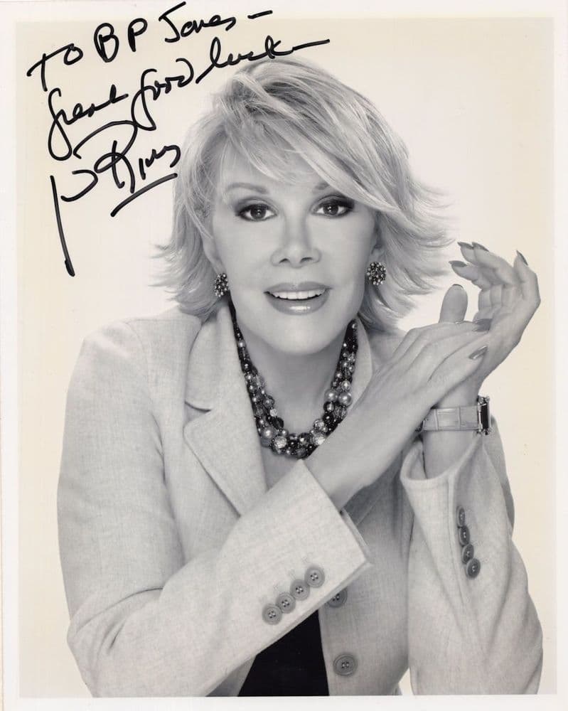 Joan Rivers USA Comedian Actress 10x8 Hand Signed Photo