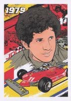 Jody Scheckter South African Grand Prix F1 Motor Racing Driver Painting Postcard