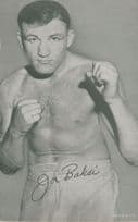 Joe Baksi Boxer Antique Printed Signed Publicity Card Photo