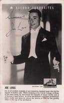 Joe Loss Band Leader HMV Records Old Hand Signed Postcard