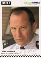 John Bowler as PC Roger Valentine ITV The Bill Hand Signed Cast Card Photo
