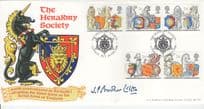 John Brooke-Little Heraldry Book Author Society Hand Signed FDC