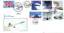 John Cochrane Concorde Plane Historic Pilot LTD TO 45 Hand Signed FDC