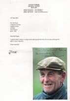 John Dunlop Horse Racing Trainer 2x Hand Signed Photo & Letter