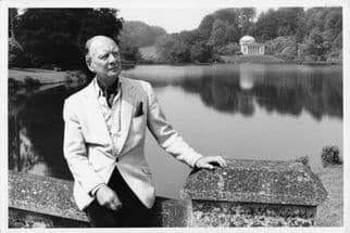 John Gielgud at Stourhead Wiltshire Vintage Large Press Photo