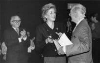 John Gielgud Meets Princess Diana & Richard Attenborough 8x5 Press Photo