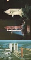 John Kennedy Skylab 2 Space Centre At Night 3x Postcard s