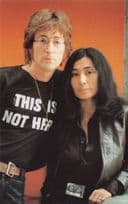 John Lennon & Yoko Ono The Beatles Rare 1981 USA Postcard