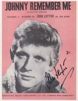 John Leyton 10x8 Hand Signed Pop Sheet Music Photo Autograph