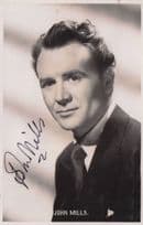 John Mills Historic Film Actor Vintage Hand Signed Photo