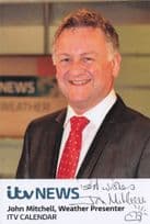John Mitchell ITV News Weatherman Hand Signed Photo & Cloud