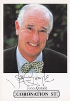John Quayle Coronation Street Vintage Rare Printed Signed Cast Card
