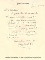 John Randolph King Kong Mash Hand Signed Headed Paper Letter