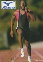 John Regis Olympic Games Autograph Card Hand Signed Photo