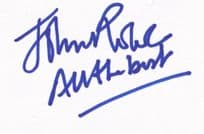 John Rowe Minder Hand Signed Card