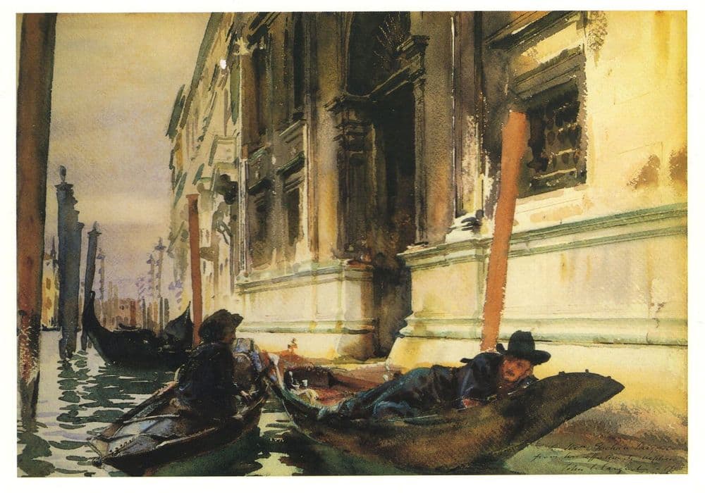 John Singer Sargent Gondoliers Siesta Tate Gallery Painting Postcard