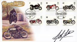 John Surtees TT Grand Prix Racing Champion Classic Bike Rare Hand Signed FDC