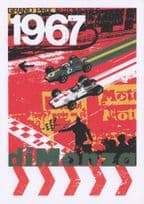 John Surtees vs Jim Clark at Monza Italian Grand Prix 1967 Race Postcard