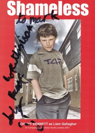 Johnny Bennett Liam Gallagher Shameless Child Star Large Hand Signed Cast Photo