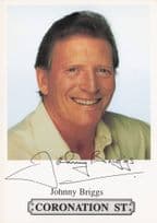 Johnny Briggs Coronation Street Printed Signed Cast Card Photo