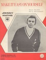Johnny Mathis Make It Easy On Yourself RARE 1962 UK Sheet Music