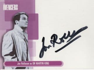 Jon Rollason The Avengers Hand Signed Autograph Photo Card
