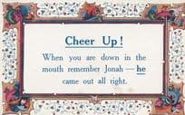 Jonah from Hebrew Bible Came Out OK Depression Proverb Postcard