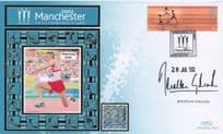 Jonathan Edwards Swimming Commonwealth 2002 Games Hand Signed FDC