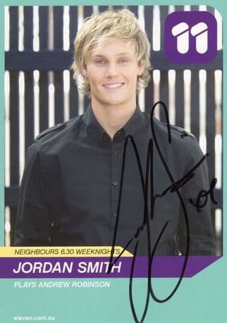 Jordan Smith as Andrew Robinson Neighbours Hand Signed Cast Card Photo