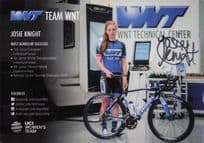 Josie Knight Womens UCI Team WNT Cycling Hand Signed Card Photo
