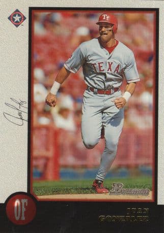 Juan Gonzalez Texas Rangers Printed Signed Rare Baseball Trading Card