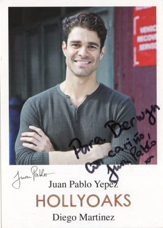 Juan Pablo Yepez as Diego Hollyoaks DOUBLE Hand Signed Cast Photo & MORE