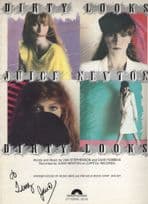 Juice Newton Dirty Looks Hand Signed XL USA Sheet Music