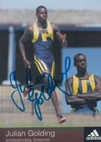 Julian Golding British Champion One Of Fastest Ever Athlete Hand Signed Photo