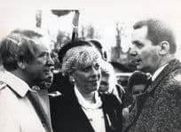 Julie Goodyear at Margot BryantFuneral Tony Warren Coronation Street Press Photo