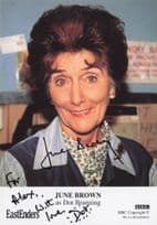 June Brown as Dot Cotton BBC Eastenders Hand Signed Cast Card Photo