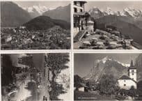Jungfrau AM Blausee Interlaken Schynige Platte 4x Swiss Postcard s