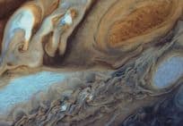 Jupiter Planet Swirls 1970s Spaceship Voyager Photo Postcard