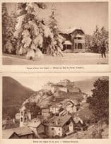 Jura Chalet Chateau Du Col De Porte Route D'Hiver Des Alpes 2x Old Postcard