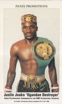 Justin Juuko Ugandan Destroyer Media Boxing Publicity Card Photo