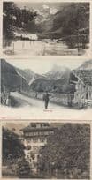 Kandersteg Switzerland & Hotel Schweizerhof 3x Antique Postcard