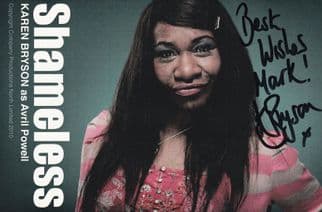 Karen Bryson as Avril Powell in Shameless Large Hand Signed Cast Card Photo