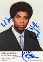 Karl Collins as DC Danny Glaze The Bill ITV Hand Signed Cast Card Photo