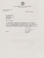 Karl Folkers American Medical Biochemist Hand Signed Letter