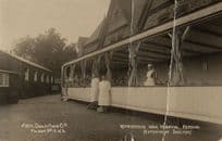 Katesgrove War Hospital Reading WW1 Shelter Red Cross Nurse RPC Worn Postcard