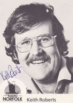 Keith Roberts BBC Radio 5 Norfolk Vintage 1980s Hand Signed Photo